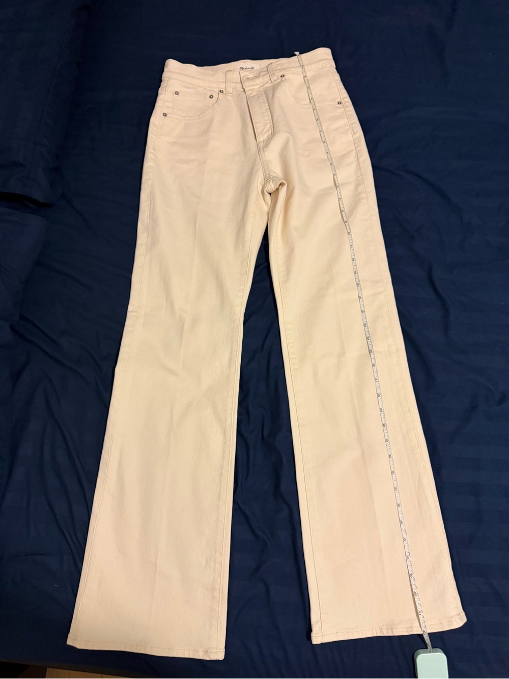 Madewell Cream Flared Jeans